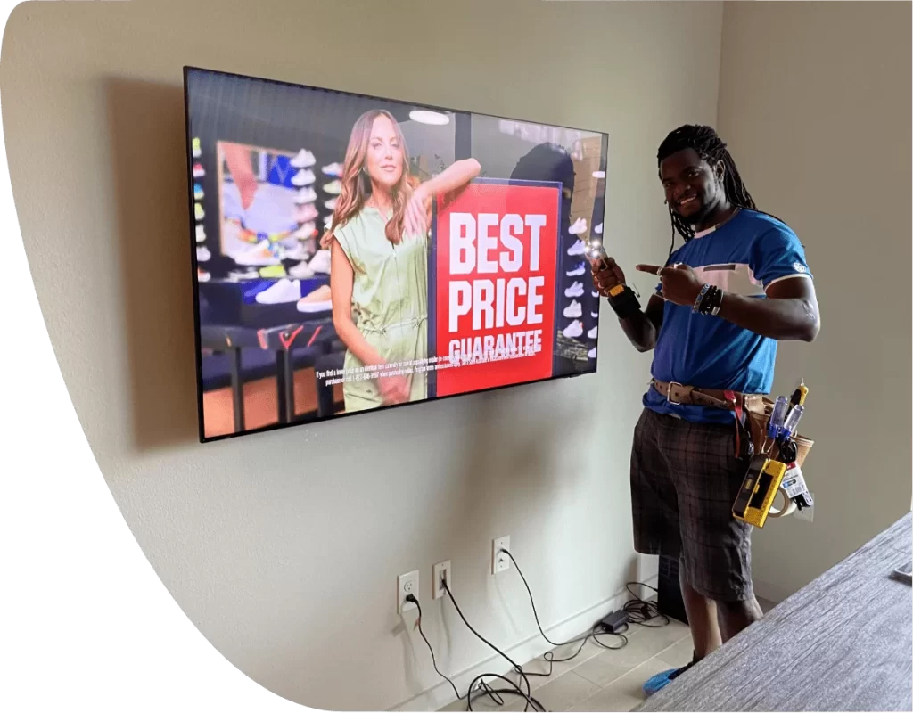 Same day TV Mounting TV wall mounting service TV hanging service TV mounters near me Dallas TV installers2
