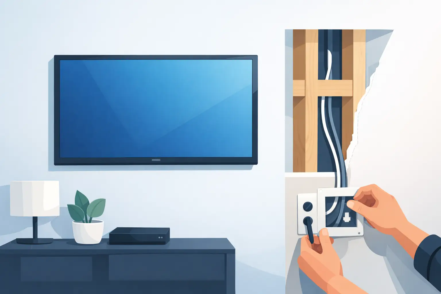 In-Wall TV Wire Concealment Done Right