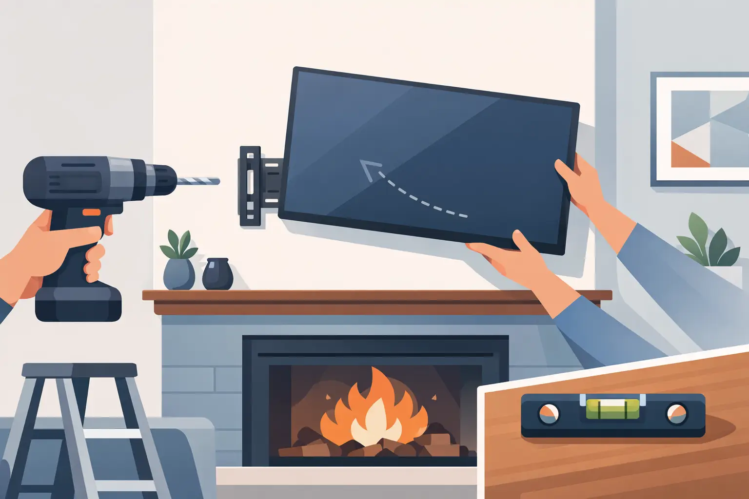 How to Mount Above Fireplace Safely